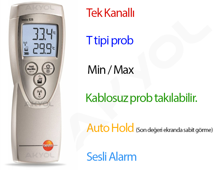 Testo 926 prob okuyucu